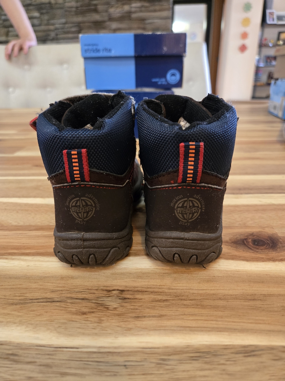 Toddler Waterproof Hiking, Winter Boots in Navy and Brown